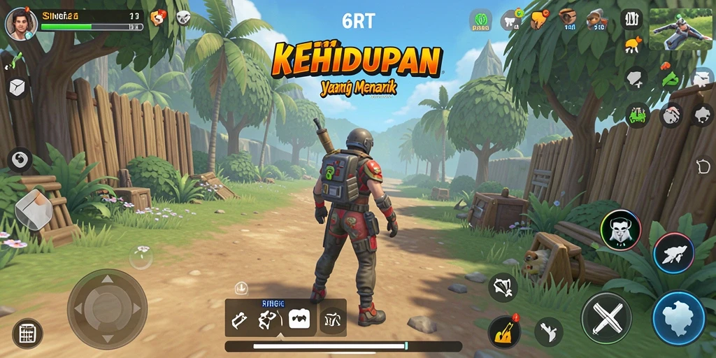 Screenshot utama 6RT yang menunjukkan gameplay interaktif dan kreatif.