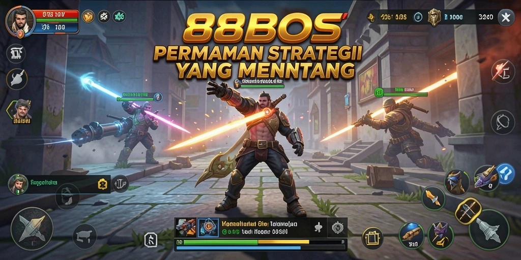 Screenshot gameplay intensif dari 88BOS dengan strategi mendalam.