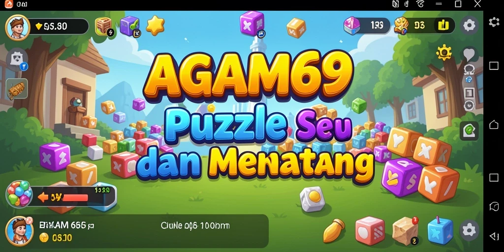 Tampilan gameplay AGAM69 yang penuh warna dan menantang.
