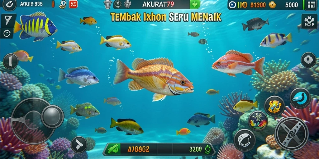 Tampilan gameplay menembak ikan yang seru di AKURAT79.