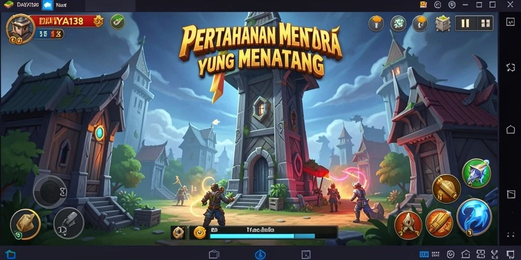 Screenshot DAYA138 menampilkan aksi menara yang seru.