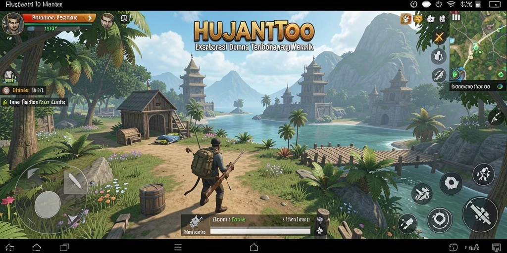 Gameplay seru HUJANTOTO dalam dunia terbuka yang menarik.