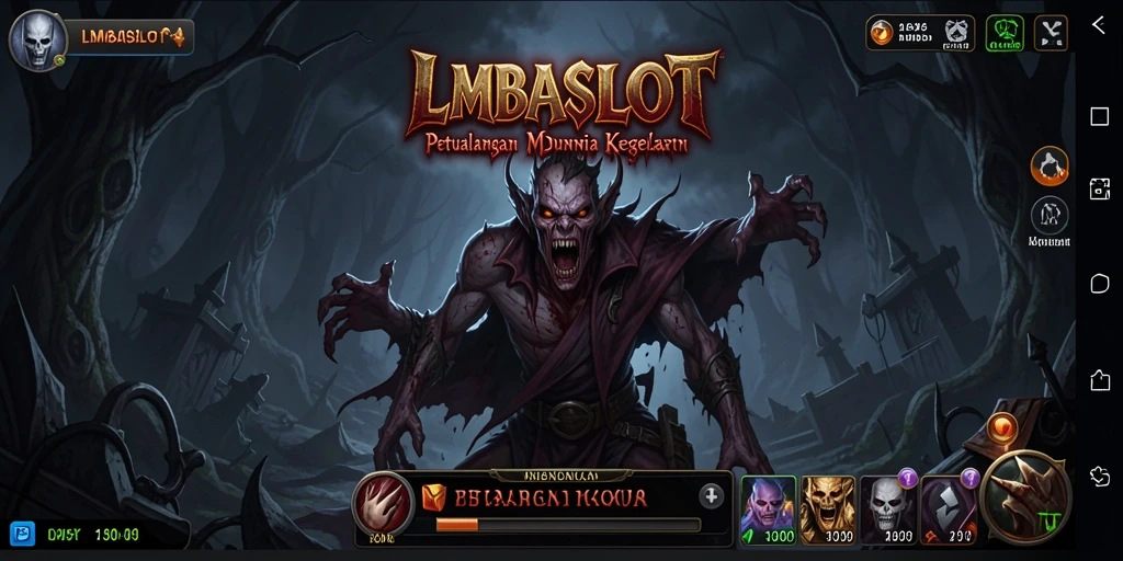 Screenshot gameplay LMBASLOT yang menegangkan dan penuh horor.