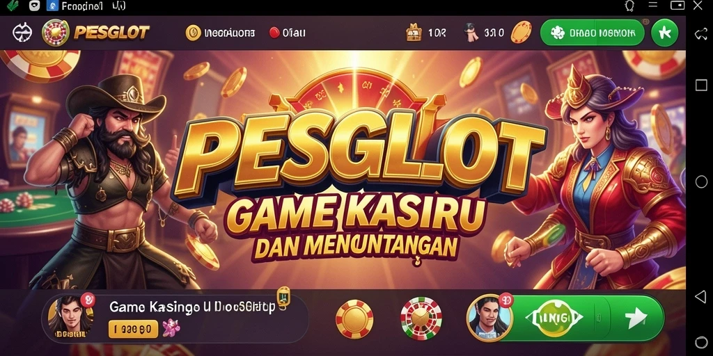 Tampilan gameplay menarik dari PESGSLOT dengan fitur kasino yang menarik.