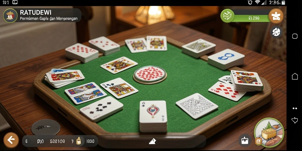 Screenshot gameplay RATUDEWI menampilkan keseruan permainan Gaple.