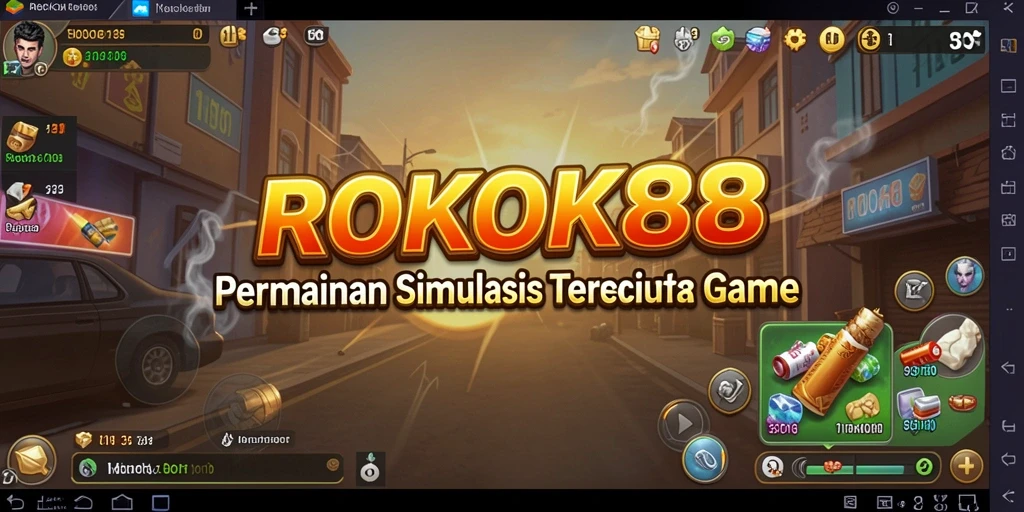Screenshot gameplay ROKOK88 menampilkan interaksi karakter yang dinamis.