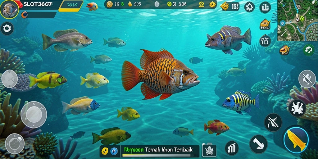 Tangkapan layar gameplay SLOT367 yang menampilkan aksi tembak ikan yang mendebarkan.