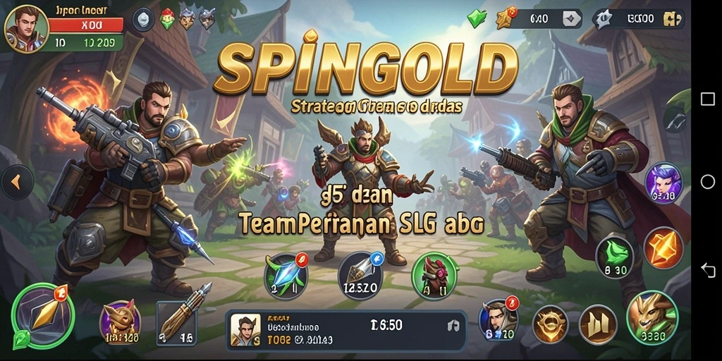 Tampilan gameplay SPINGOLD yang mendebarkan dan strategis.