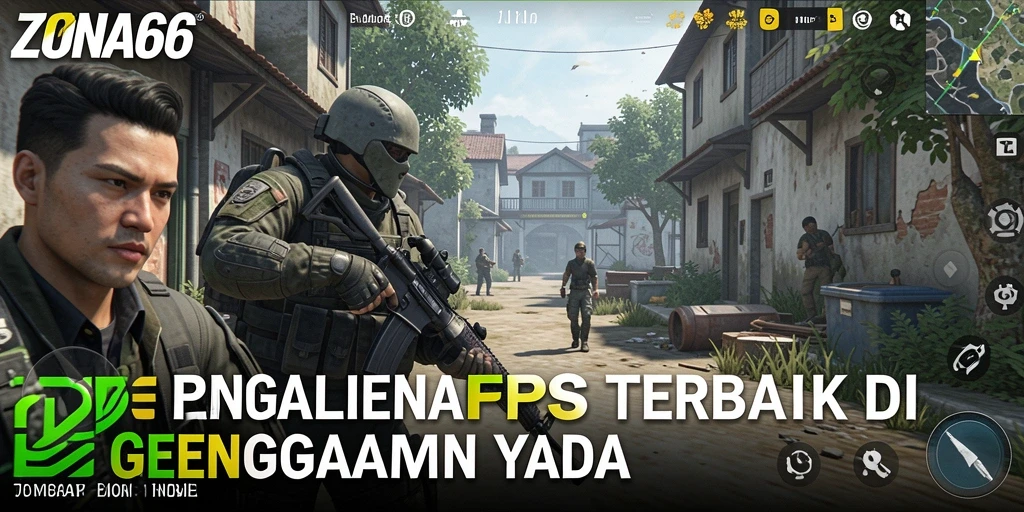 Tampilan seru aksi menembak dalam ZONA66.
