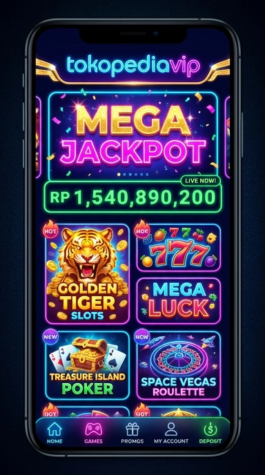 Tampilan utama aplikasi tokopediavip yang user-friendly.